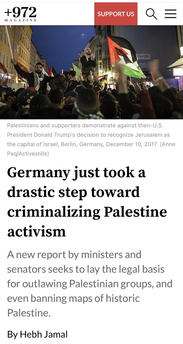 My latest piece for <a href="/972mag/">+972 Magazine</a> on how the German Interior Minister Conference passed a report that seeks to find ways to not only crackdown on Palestinian activists  but also find ways to prosecute them.

972mag.com/germany-interi…