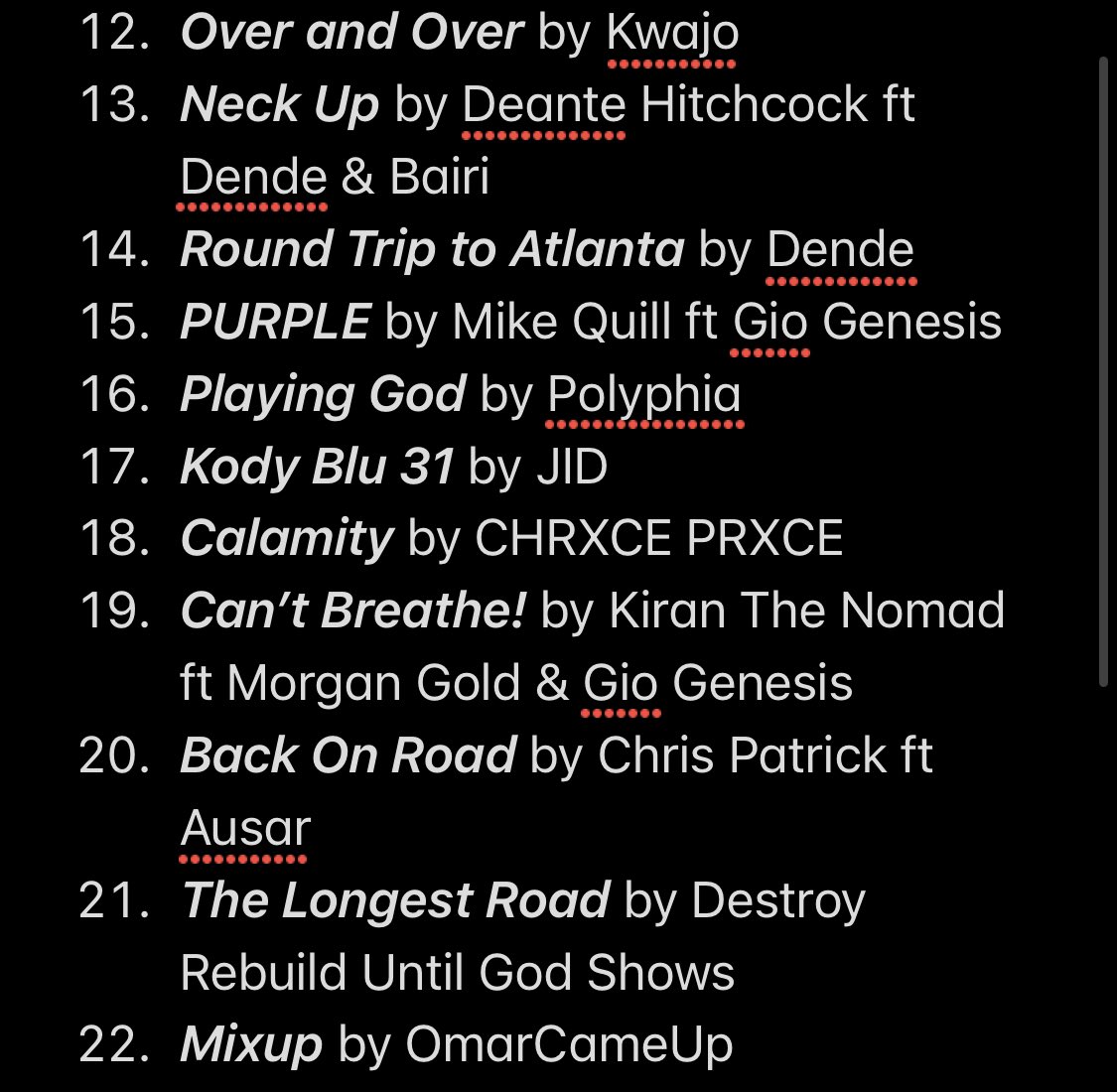 xBigBooBoo's tweet image. BOO BOO’s TOP MUSIC OF 2022