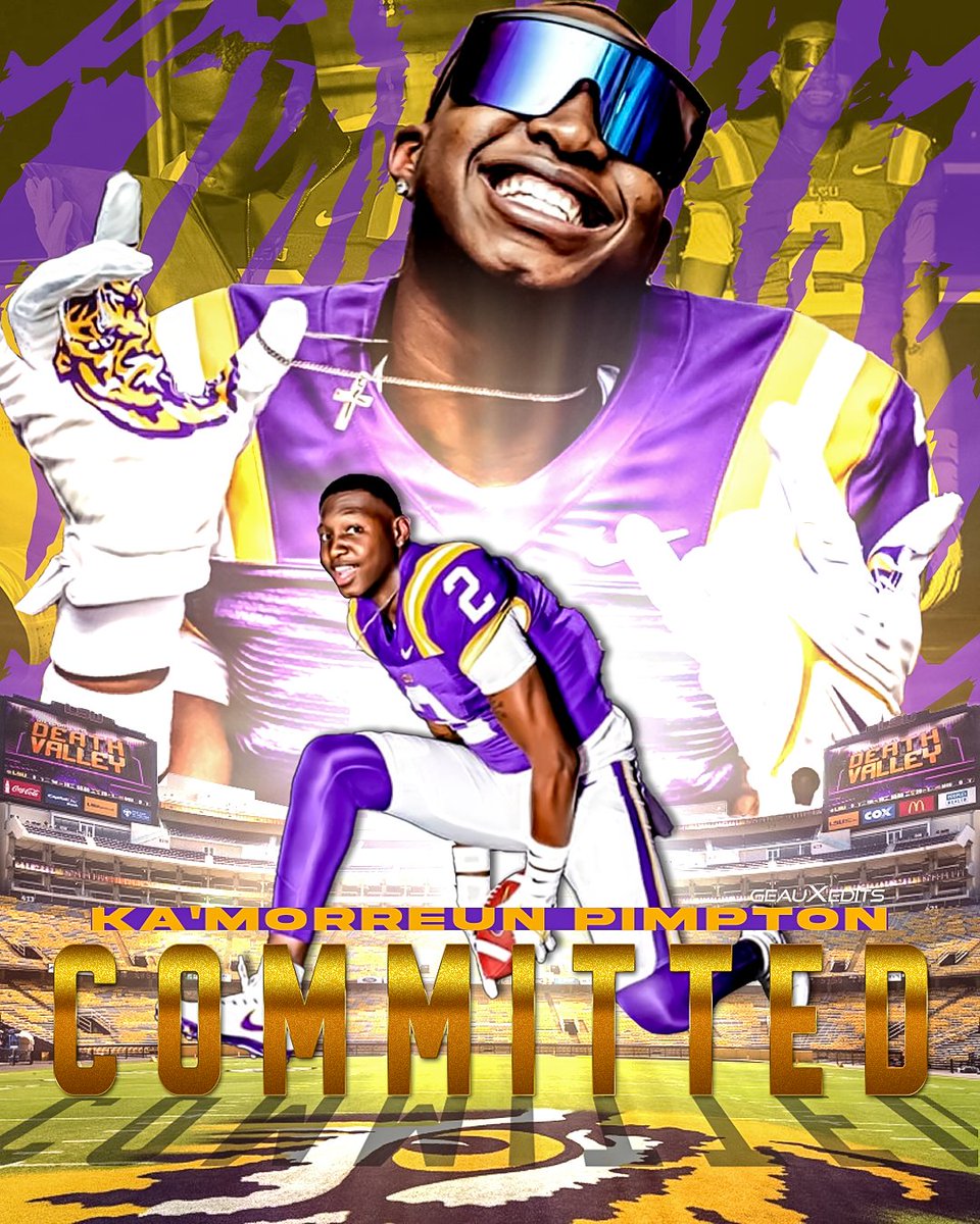 Merry Flipmas! 4⭐TE Ka'Morreun Pimpton flips from Vandy to LSU! At 6'6'' KP will be an instant redzone threat. LSU's TE room has some major talent going into the 2023 season.