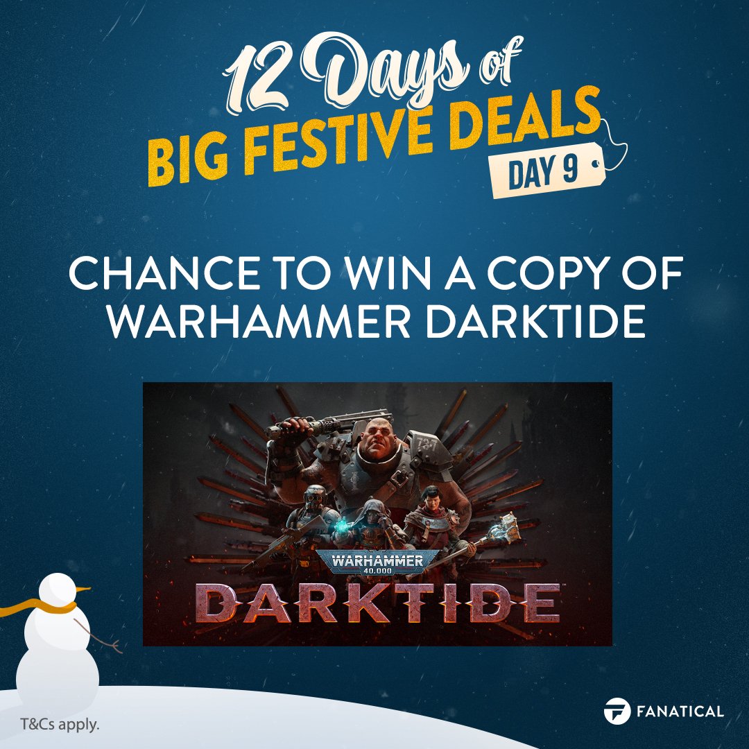 Fanatical's tweet photo. 🎁 We're now also running a giveaway here! So, if you want a chance to get Warhammer 40,000: Darktide, RT, like, and comment why you like the most about the Warhammer universe! https://t.co/qydXg3FVql