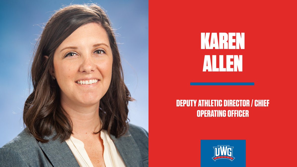 BREAKING NEWS!
We are excited to welcome Karen Allen to UWG as our new Deputy AD / Chief Operating Officer! 

Story: bit.ly/3FJXBDG