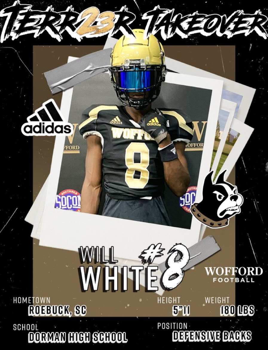 Rob Greene (@coachrgreene) on Twitter photo Added some big time players and people to the <a href="/Wofford_FB/">Wofford Football</a> family today. Can’t wait to watch these men fly around and compete in black and gold. Let’s get to work.
<a href="/Adonis_Garcia11/">Adonis Garcia</a>
<a href="/J_Hatter11/">Jacobi Hatter</a>
<a href="/LusterJvion/">Skoot Luster</a>
<a href="/_willwhite8/">Will White</a> Added some big time players and people to the <a href="/Wofford_FB/">Wofford Football</a> family today. Can’t wait to watch these men fly around and compete in black and gold. Let’s get to work.
<a href="/Adonis_Garcia11/">Adonis Garcia</a>
<a href="/J_Hatter11/">Jacobi Hatter</a>
<a href="/LusterJvion/">Skoot Luster</a>
<a href="/_willwhite8/">Will White</a>