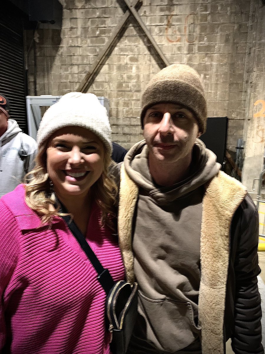 brookeEsturg's tweet photo. @jennylsq penultimate show on 12/16, @murphy324 claimed it was longest show they’ve played. Finished with NY ILY instead of AMF…incredible. Also met downtrodden in character @kendallroysad (note: beanie) https://t.co/YxGEE0WEig