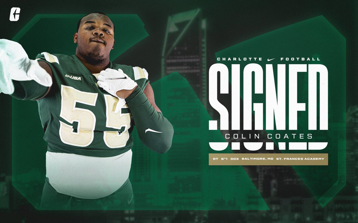 CharlotteFTBL's tweet photo. 𝗦𝗜𝗚𝗡𝗘𝗗 ✍️ @cgocrazy25 

Welcome to Niner Nation! ⛏️ https://t.co/SS9OCerMJz
