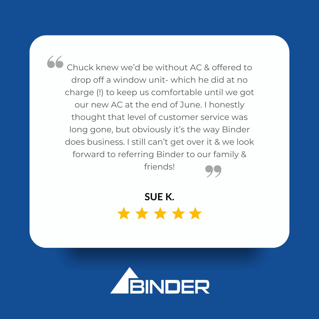 We always go above and beyond for our customers! Thanks so much for the kind words, Sue 😊  #hvaccompany #heatingandcooling