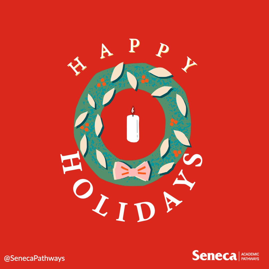 SenecaPathways's tweet image. Happy Holidays from the Academic Pathways team 🎄⁠
⁠
Seneca will be closed from the end of business day on Thursday, Dec. 22, to the reopening on Tuesday, Jan. 3.⁠
⁠
The Winter 2023 Term for full-time students begins on Monday, Jan. 9. 🗓⁠
⁠
#SenecaPathways #Christmas