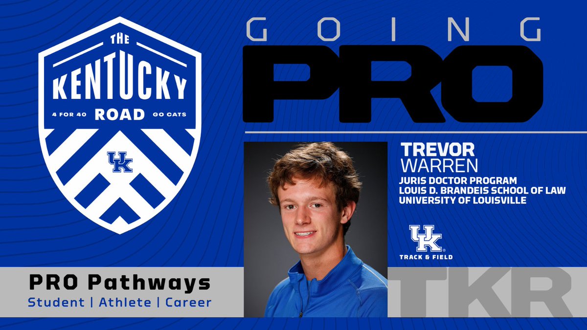 TheKentuckyRoad (@thekentuckyroad) on Twitter photo Trevor Warren is our Pro Pathways graduate this week. Trevor is pursuing his Juris Doctor Degree. We are so excited for you, Trevor!
#TheKentuckyRoad |<a href="/KentuckyTrack/">UK Track & Field</a> | @Warren8Trevor Trevor Warren is our Pro Pathways graduate this week. Trevor is pursuing his Juris Doctor Degree. We are so excited for you, Trevor!
#TheKentuckyRoad |<a href="/KentuckyTrack/">UK Track & Field</a> | @Warren8Trevor