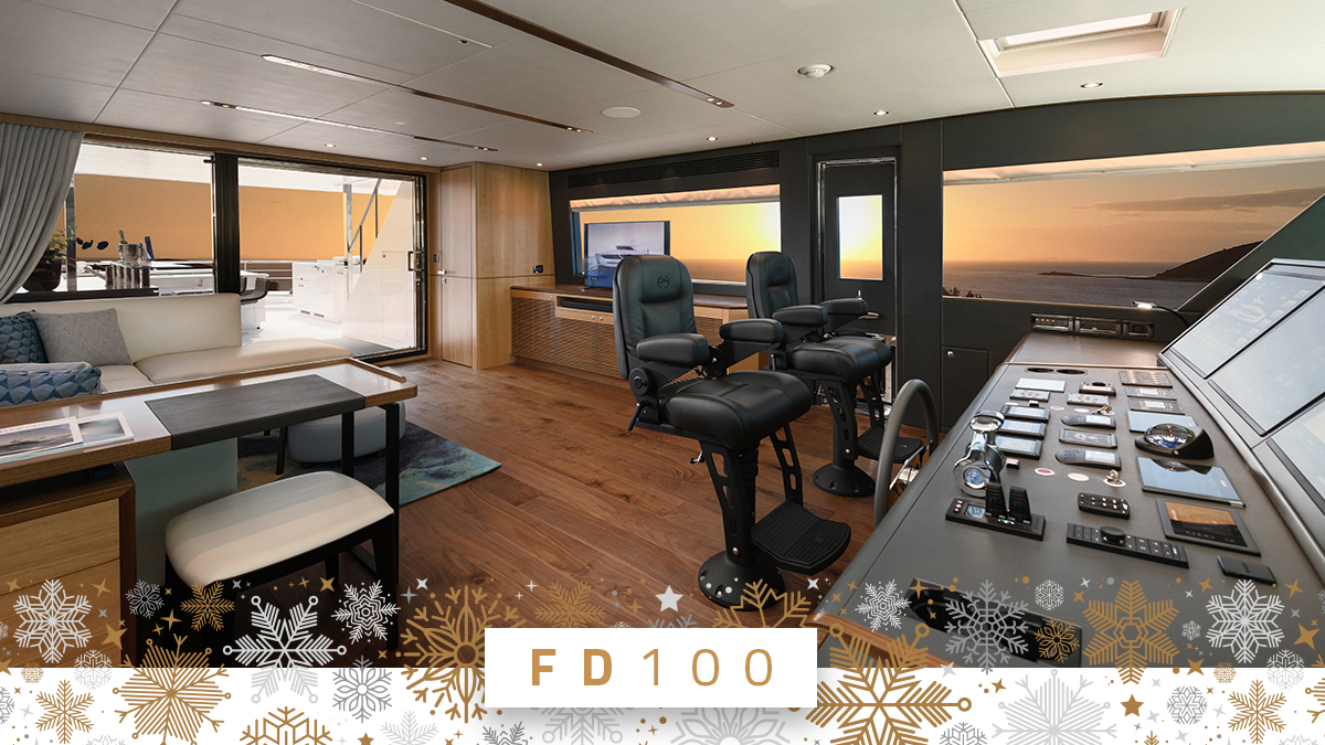 HorizonYachtUSA's tweet photo. On the ๐๐๐๐๐ฉ๐ ๐ฟ๐๐ฎ of Christmas, Horizon can build for me: A Tri-Deck #FD100!
// #Horizon12DaysOfChristmas https://t.co/oFjRTghkNG