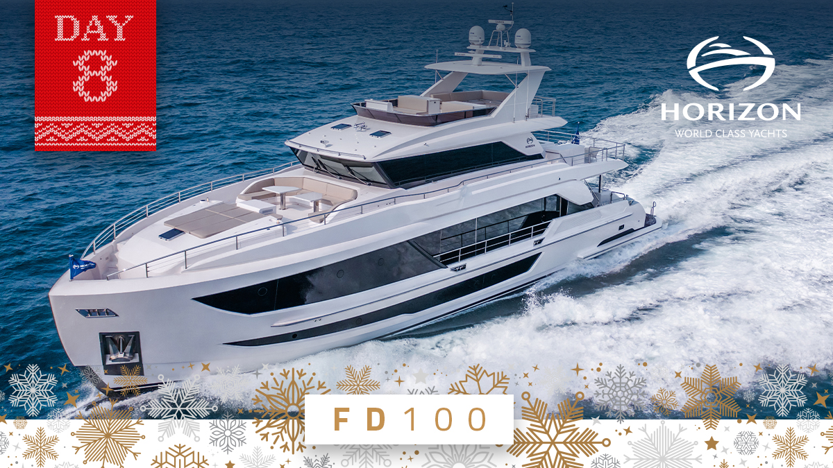 HorizonYachtUSA's tweet photo. On the ๐๐๐๐๐ฉ๐ ๐ฟ๐๐ฎ of Christmas, Horizon can build for me: A Tri-Deck #FD100!
// #Horizon12DaysOfChristmas https://t.co/oFjRTghkNG