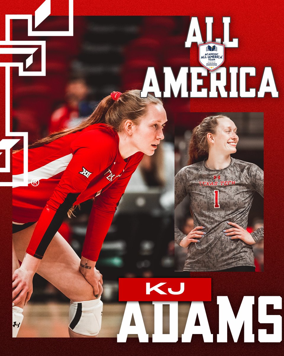 TexasTechVB's tweet photo. 𝗔𝗻 𝗔𝗰𝗮𝗱𝗲𝗺𝗶𝗰 𝗪𝗲𝗮𝗽𝗼𝗻 🔥

For the second-consecutive season, @ken4thewin__ was named a CoSIDA Academic All-American!

📰: https://t.co/1awzwNpI6Q

#WreckEm https://t.co/MNwd3RSTh2
