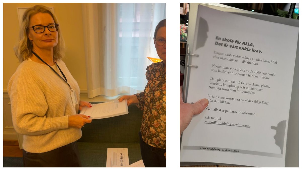 Idag träffade vi i Föräldranätverket Rätten till utbildning skolminister Lotta Edholm. Vi hade ett bra samtal om situationen för npf-elever och hur den kan förbättras. Vi lämnade också över de vittnesmål om bristande stöd, som vi samlat in från elever, föräldrar, lärare mfl.