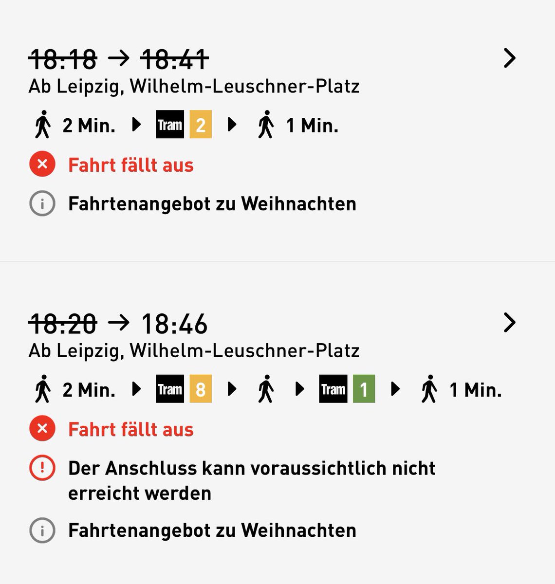 Marsmaedchen's tweet photo. Fahrtangebot der @LVB_direkt zu Weihnachten: einfach mal den Fußbus nehmen. https://t.co/OReKntKj8E