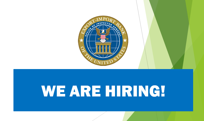 eximoig's tweet photo. @eximoig is #hiring an Assistant Inspector General for Investigations. Lead OIG's #lawenforcement and #investigative functions that protect American taxpayers and ensure the integrity of federal programs and operations. Apply at: https://t.co/yQ3dqmrpBr https://t.co/f2cXFGfZiJ