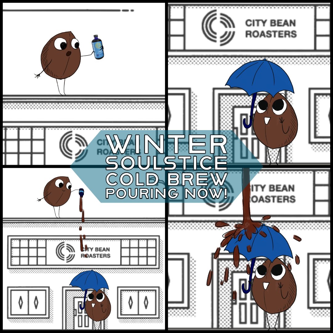 citybean's tweet photo. ❄️ In Stores Now: Winter Soulstice Cold Brew ❄️

With velvety notes of vanilla &amp; malt, Winter Soulstice is now available in 16oz RTD and 32oz 2x concentrate bottles.

Find Winter Soulstice at Hank's Organic, The Oaks Gourmet, The Shop at City Bean, or at a store near you soon. https://t.co/bNmryZOLSl