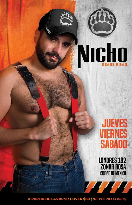 Nicho Bears & Bar es uno de los puntos para ir por @revistaboysmx de diciembre. Gratis.?Londres 182.