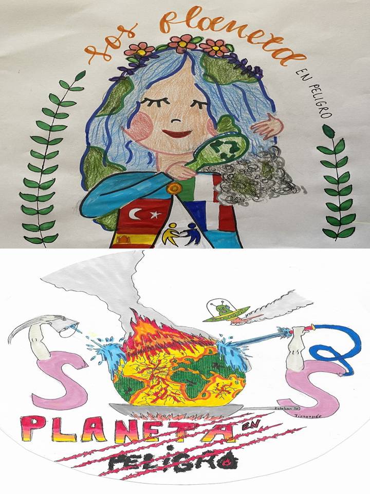 ventura5b's tweet photo. Los alumnos/as de 6º del proyecto "A cup of English" (Francia y España) y los de 5º,  "SOS, PLANETA EN PELIGRO" (Francia, Italia, Turquía y España) ya tienen su logo elegido por los estudiantes. ¡Enhorabuena! ¡Un trabajo formidable! @CeipVenturaRod1 #eTwinning #Ciempozuelos https://t.co/eXUoy2rva0