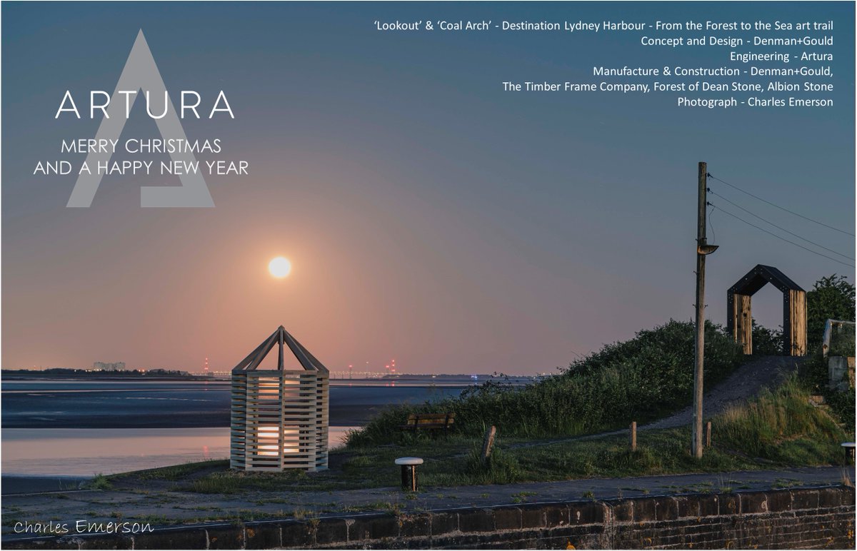 Wishing you a Merry Christmas and a Happy New Year.
From the Forest to the Sea: Public Art Trail. Destination Lydney Harbour project, funded by the Ministry of Housing, Communities and Local Governments Coastal Communities Fund.
<a href="/denmangould/">DENMAN+GOULD</a>
Photography @charlesemerson_