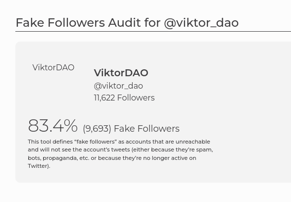 John65Bell's tweet photo. @viktor_dao 
Scammers!
All followers on ViktorDAO are fake https://t.co/i2DR8tM3Yw