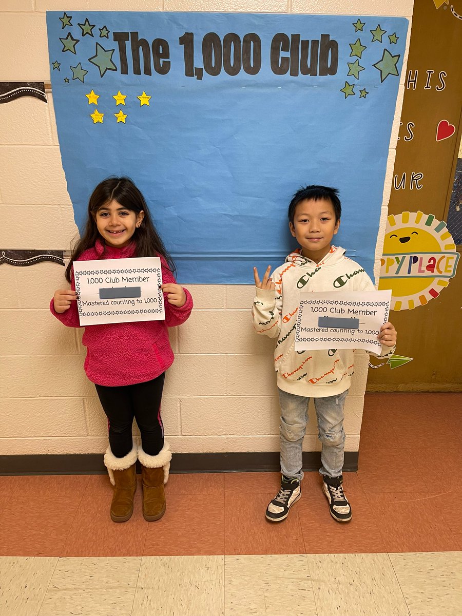 These two are the FIRST 2nd graders to join The 1,000 Club! 🥳 #oakridgemustangs