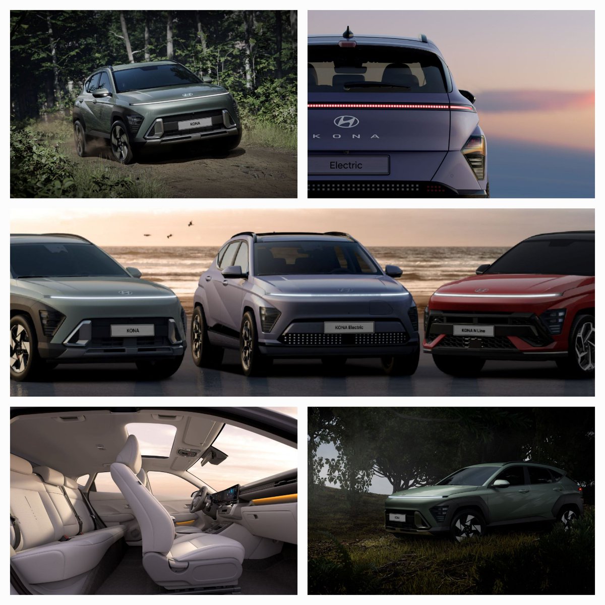 Karkeragirish's tweet photo. Say hello to the next-gen #Kona. Now bigger with styling to match the powertrain options (L-R) Hybrid, Electric and N-Line. Looks decidedly more futuristic
#TimesAuto https://t.co/VWa1fnXK6a
