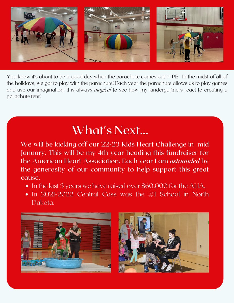 PeMissv's tweet photo. Miss V.'s PE Press Vol. #2 What have my students and I been up to? #centralcassND #SquirrelsES #physed #newsletter https://t.co/qxTVh1C809