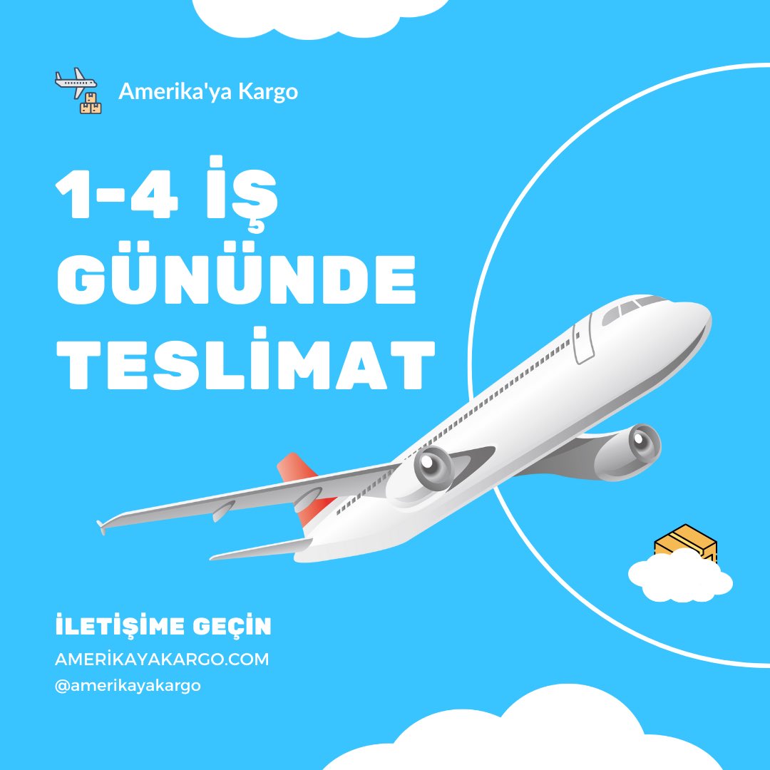 amerikayakargo's tweet photo. 1-4 İş gününde Amerika adresine teslimat
#amerikayakargo #amerika #avrupa #ups #usps #dhl #fedex #tntexpress #unitedstates #etsy https://t.co/MVi6uSkfue