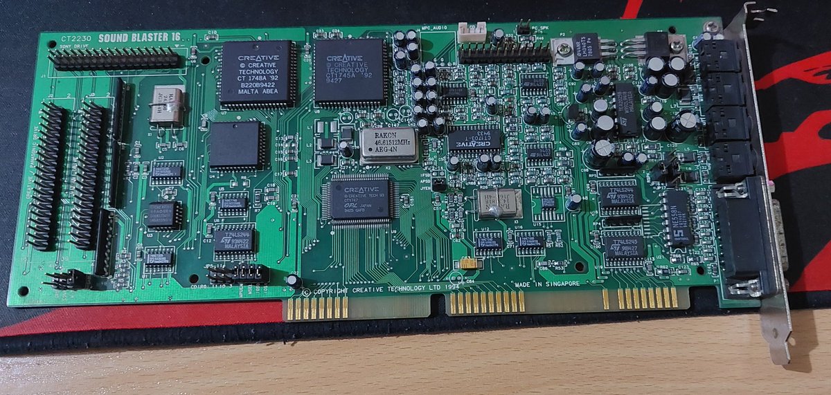 TheCzeky's tweet photo. Finally

An original Sound Blaster 16. https://t.co/nEXWnMot5R