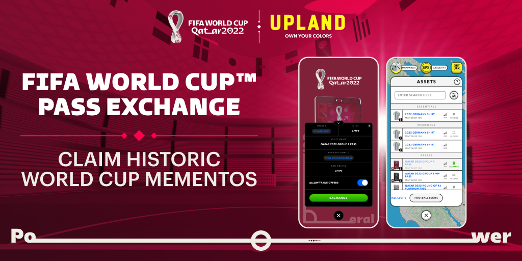 UplandMe's tweet photo. Quarter and Semi-Final @FIFAWorldCup (TM) Pass Exchanges now LIVE #OwnYourColors https://t.co/1tuL5Bx0TD