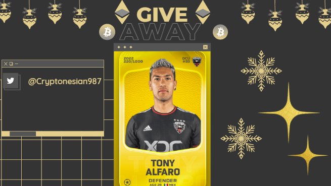 🎁Day 27 #Giveaway #Noel 🎅

 La carte du jour Tony Alfaro🇲🇽à gagner de la part de <a href="/Cryptonesian987/">Cryptovince</a> 🔥

Pour participer👇

✅RT &amp;❤️
✅Follow <a href="/Cryptonesian987/">Cryptovince</a> &amp; <a href="/Unpetitgiveaway/">Un Petit Giveaway ?</a>

⏳30/12 à 20h⌛️

#Concours #Crypto #NFTGiveaway #Sorare #ETH #SorareGiveaway #Sorare #Giveaways