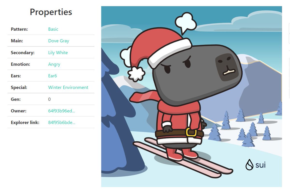 ajeejohnson244's tweet photo. 🎁 I just unboxed my Sui Holiday Capy! ❄️ 
Create your own Capy here:  https://t.co/MF00s1az2q #CapyHolidays https://t.co/s4osrVu59R