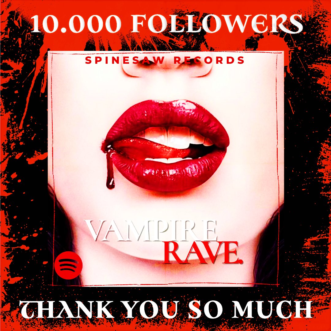 Holy Axe-Mess...10k on our Vampire Rave Playlist! Thank you so much for your support you lovely Creatures of the Night! 🩸🖤🩸🖤 link: open.spotify.com/playlist/4erP9…