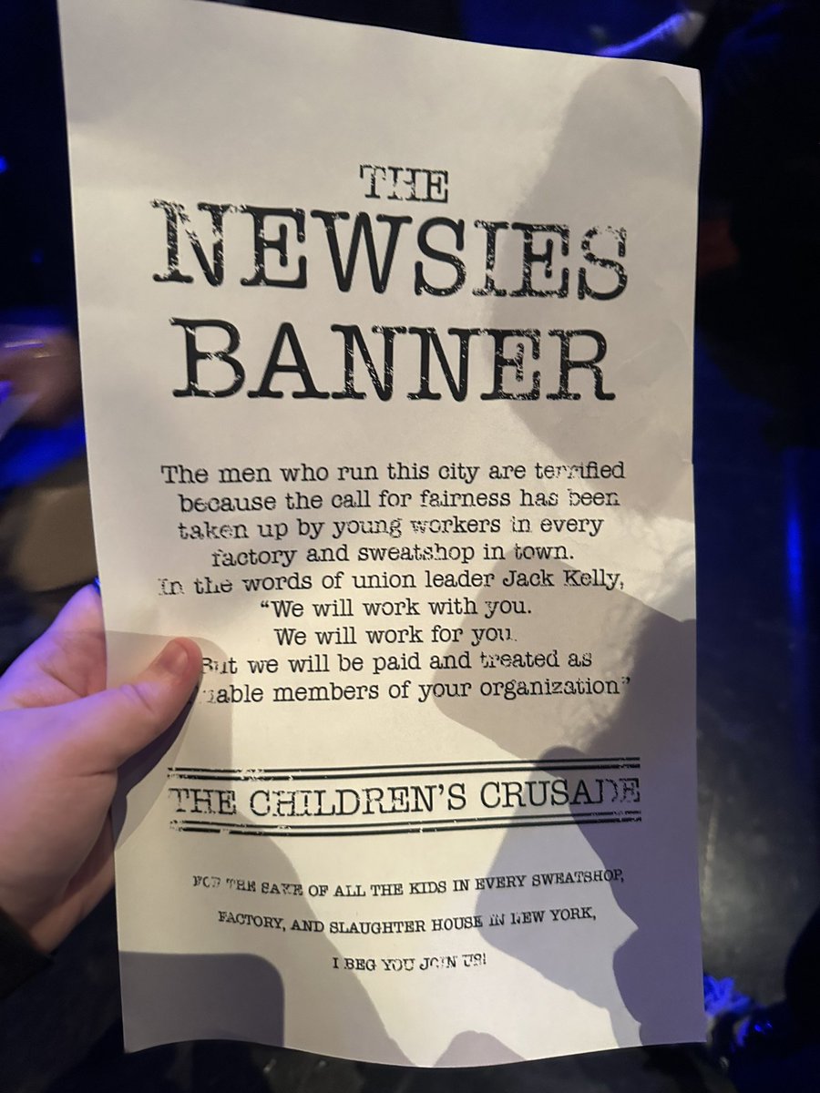 It’s my birthday and I just saw @newsies_uk for the second time. Nothing like being front row and having newspapers thrown at you 😂 Honestly a theatrical experience like nothing before. Now time for another show! 😁