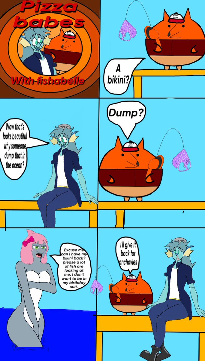 Page2 of Pizza babes with a special guest <a href="/FishabelleLewd/">🔞Fishabelle🎣👙 (Commissions Closed)</a> who’s here to help Freddy to get anchovies