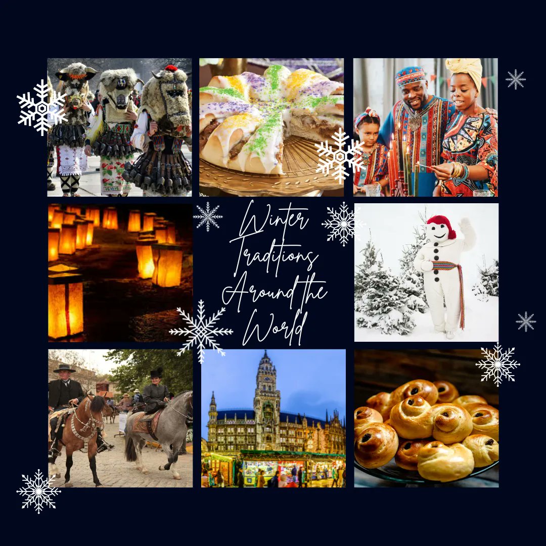 Marianuinterna1's tweet photo. Happy Winter Solstice! In honor of the shortest day of the year, we wanted to share some winter traditions from around the world... can you name the countries where these celebrations originated? https://t.co/nIjJF5wpzC