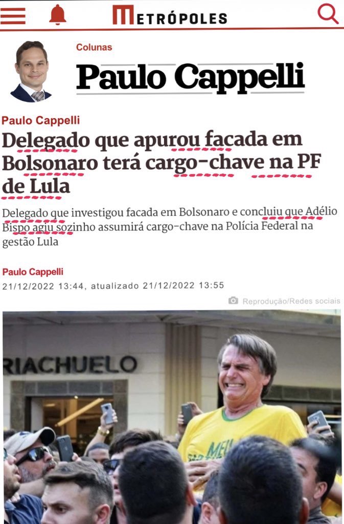 Brasil o país das coincidências…

E aquele papo de que a PF é órgão de estado?? 

Agora é a “PF de Lula”🤡