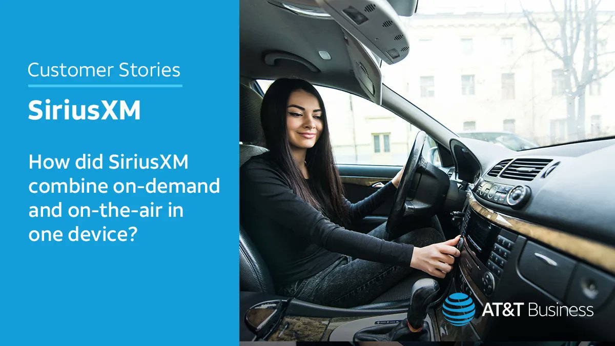 saritasayso's tweet photo. Cutting-edge technology is literally like music to the ears of @SiriusXM subscribers on the go.
Find out how @ATTBusiness helped the company deliver on-demand content with #connectivity here: https://t.co/Ky5r2BZ8q5
#attexec https://t.co/AP0hWxrjtm