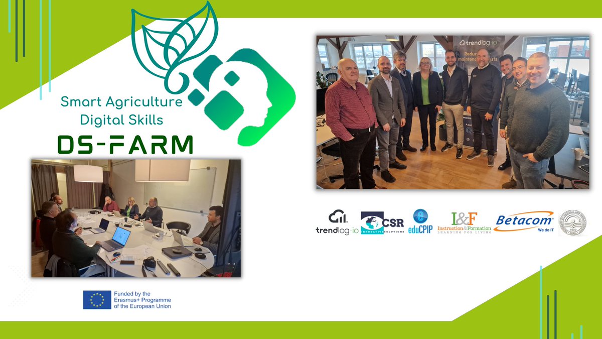 ❗️❗️With all partners involved, the Kick-Off meeting for the DS-Farm project was organized in Denmark on the 19th and 20th of December 2022.

The meeting was hosted in Odense, and all participants were warmly welcomed by the project coordinator, trendlog.io.👏👏