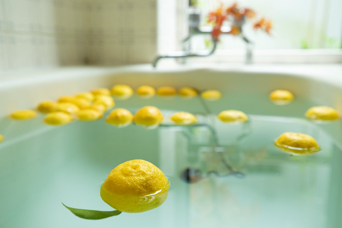 JpnCons_Chicago's tweet photo. Winter has officially begun! ❄ During Toji (冬至), or the winter solstice, there is the tradition of taking a warm bath with the Japanese citrus fruit yuzu. This bath, known as yuzu-yu, signifies good health and good luck. 🍋 #Japan #WinterSolstice https://t.co/Mg64W6OCHE