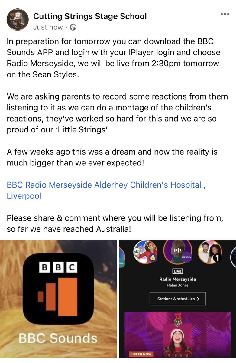 CCStageSchool's tweet photo. We are on @bbcmerseyside tomorrow at 2:30…download the app now to listen live! https://t.co/0Sn7j2bl1N