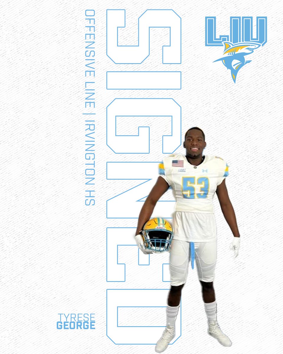 LIUSharksFB's tweet photo. Welcome to the Sharks family, @TyreseGeorge_!

#NSD2023 https://t.co/17JwBecZfa