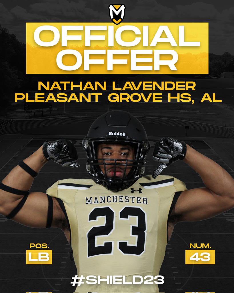#AGTG Blessed to have EARNED an ⭕️ffer from <a href="/MU_SpartanFB/">Manchester Football</a> <a href="/footballcoachj/">Coach Nate Jensen</a> <a href="/GeauxBeaux8/">Darrell LeBeaux</a> <a href="/HBCUALLSTAR/">Timothy Woods</a> <a href="/CoachCox51/">Ty Cox</a> <a href="/coachBoo81/">Darius Arrington</a> <a href="/h5group/">Coach Keon Handley, Sr.</a> <a href="/astephens_47/">Austin Stephens</a>