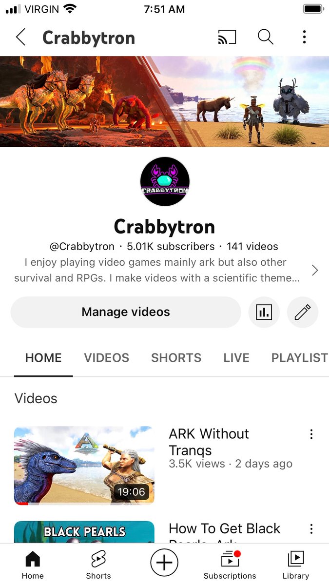 crabbytron's tweet photo. Really happy to achieve my goal for this year 5K subs. Thanks you to family. My fellow ark content creators for their support. My monarky family.  As well as all the amazing people in my community. Big love to all https://t.co/ilN91pLsKe
