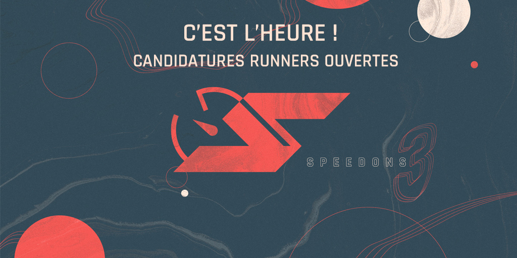 SpeeDonsFR's tweet photo. 📣CANDIDATURES OUVERTES

Vous souhaitez proposer une ou plusieurs runs pour #Speedons3 ? Vous pouvez désormais le faire jusqu'au 4 Janvier inclus sur notre page Oengus !
https://t.co/I3OLaRQq4p

N'oubliez pas de lire les détails et instructions, et bonne chance à tous ! https://t.co/qwlO8PbIlw