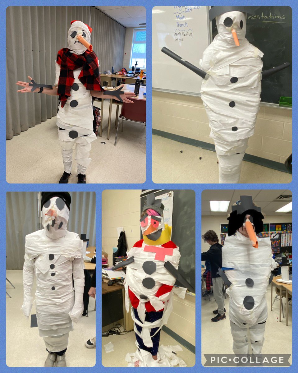 Lots of giggles and creativity went into our snow people today. <a href="/cookstowncps/">Cookstown Central Public School</a>