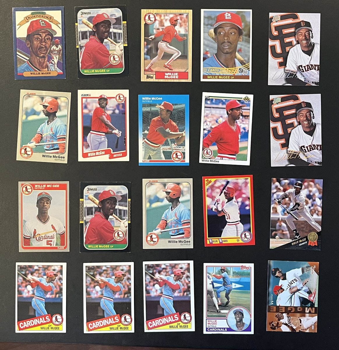 ScribSports's tweet photo. #MailDay: Got a couple small lots of Willie McGee cards really cheap, mainly because they included some #1985Topps to add to my growing collection of that card! Four dollars well spent!
#TheHobby #Collect #StLCards https://t.co/A838NsnFq8