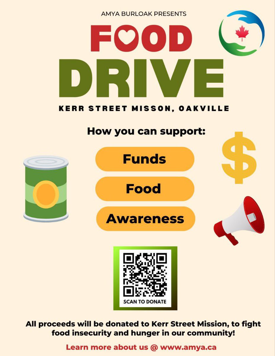 Our Muslim Youth from Burlington and Oakville chapter of Ahmadiyya Muslim Youth Association Canada is organizing Food Drive to collect food donations as part of <a href="/AMYACanada/">Muslim Youth Canada</a>’s nationwide campaign to donate million pounds of food.

#MillionLbsFood #BurlON #Oakville #Mercy4Mankind