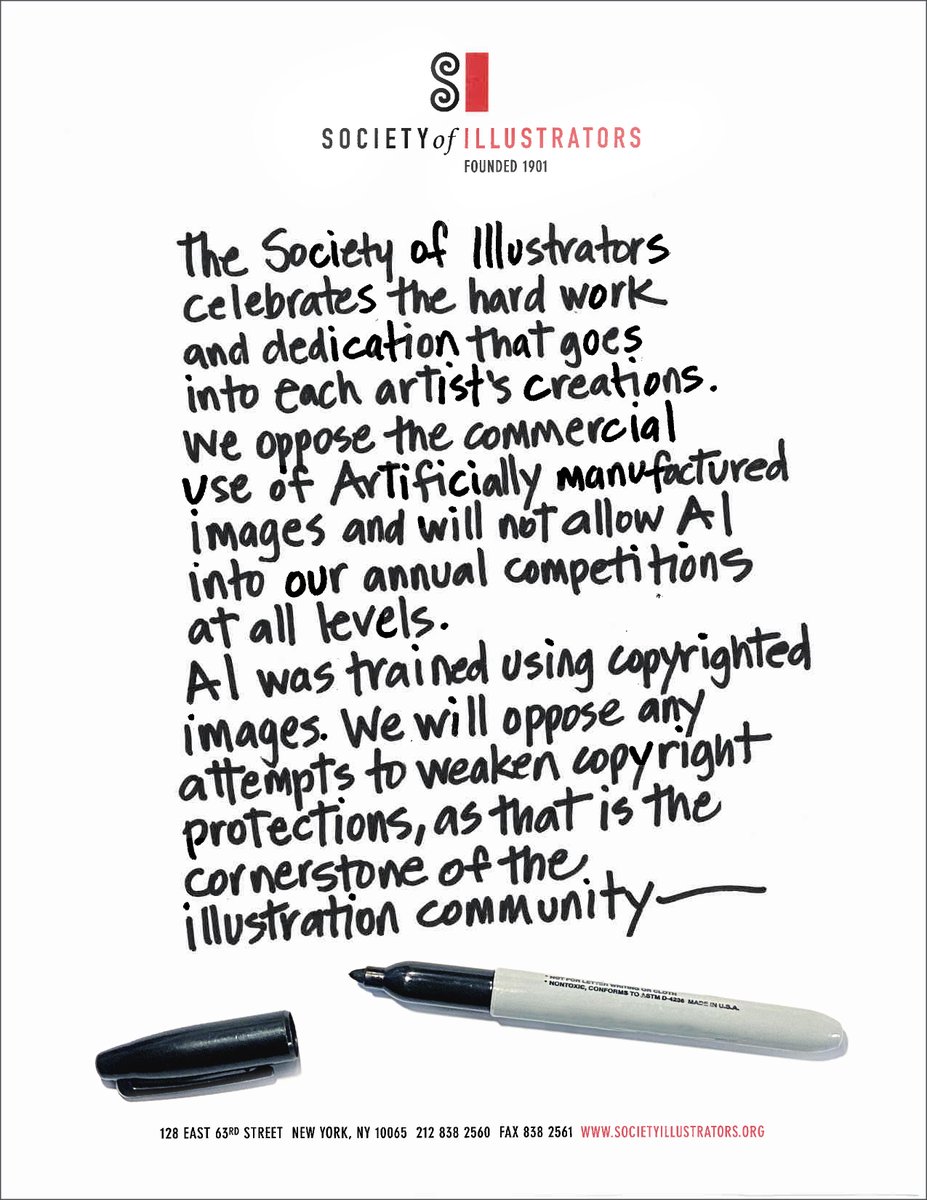 A statement from the Society of Illustrators-