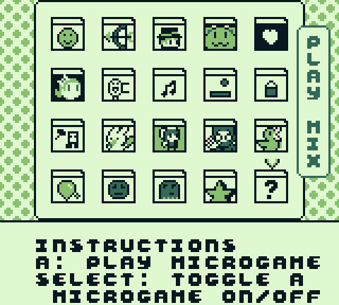 Bownly's tweet photo. Microgames Jam Pak is finally finished! It's like WarioWare, but made by #gameboy homebrew devs as part of a game jam. And it's free! Come play it here: 
https://t.co/dr3AKXacMU
#gamedev #indiedev #gbdk https://t.co/gL2u4JIUGT