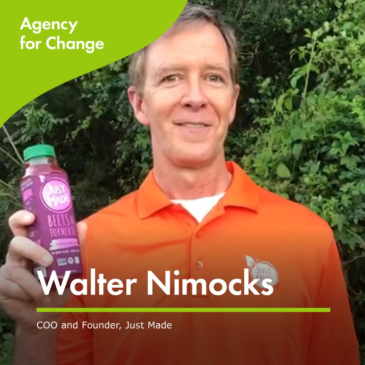 🍊If you're thirsty for something new, try our latest episode of Agency for Change, where we chat with Walter Nimocks, founder of @justmadejuice, which gives back to farming communities in Latin America.

Hear more in the full episode, available now: bit.ly/3YofLDk
