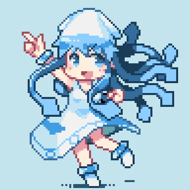 #イカ娘 #pixelart #ドット絵 